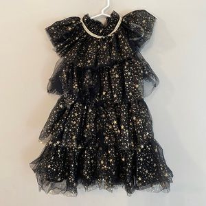 Lola & the boys gold star ruffle dress size 6